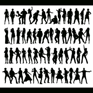 Dancing and singing new set clipart