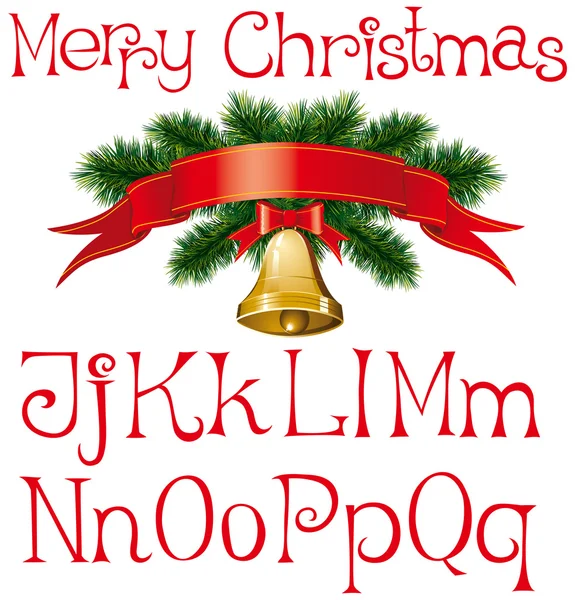 Alphabet de Noël — Image vectorielle
