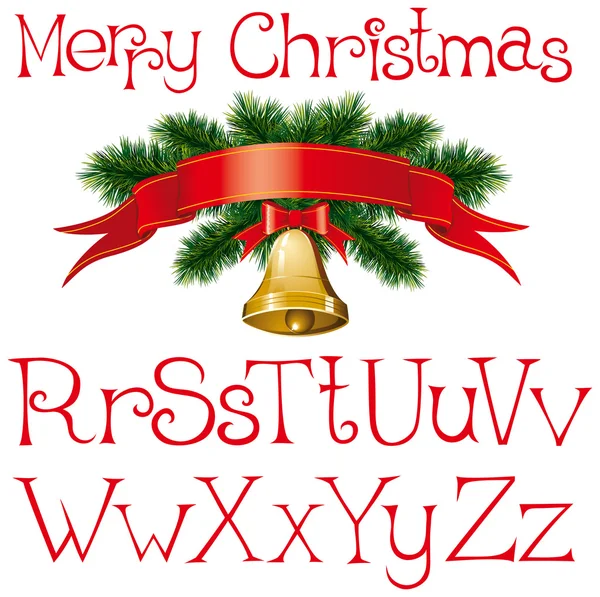 Kerstmis alfabet — Stockvector
