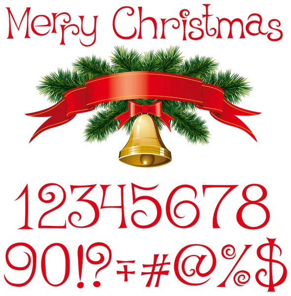 Alfabeto de Natal —  Vetores de Stock