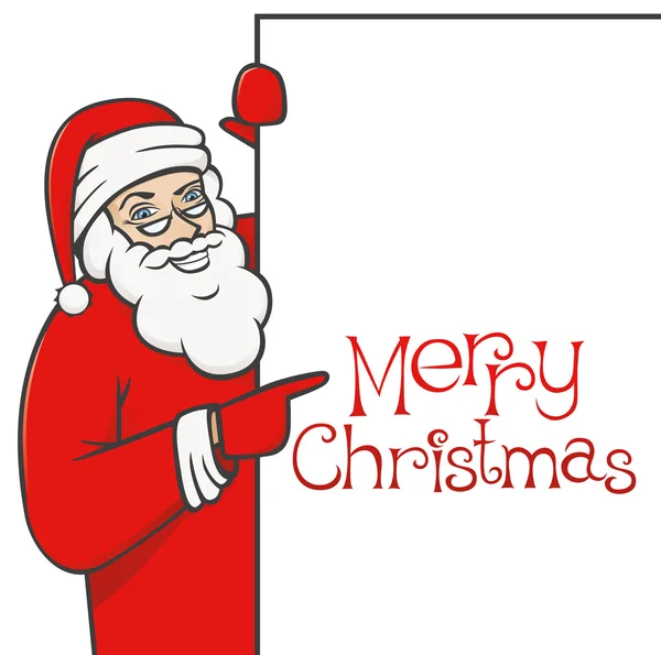 Weihnachtsmann mit leerem Schild 01 — Stockvektor