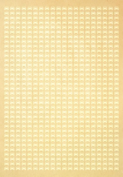 Beige old paper with car pattern — Stock Photo, Image