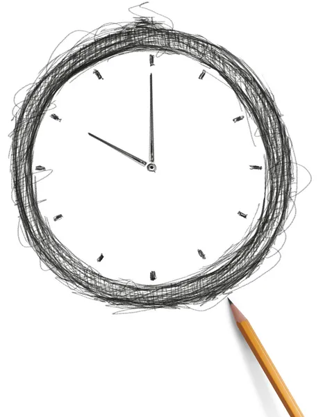 Reloj de boceto — Foto de Stock
