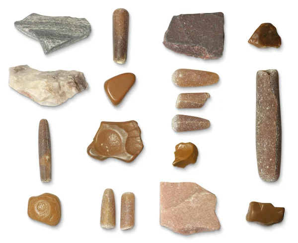 Set of isolated stones — Stock Photo, Image