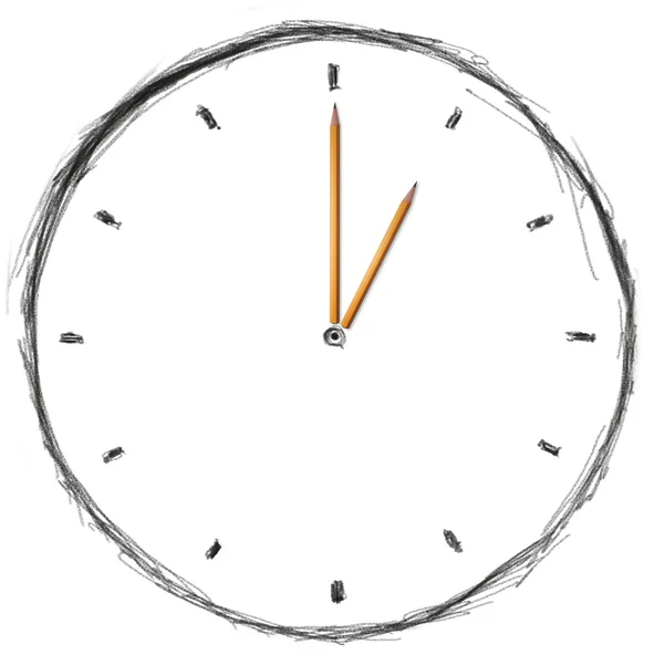 Relógio esboço — Fotografia de Stock