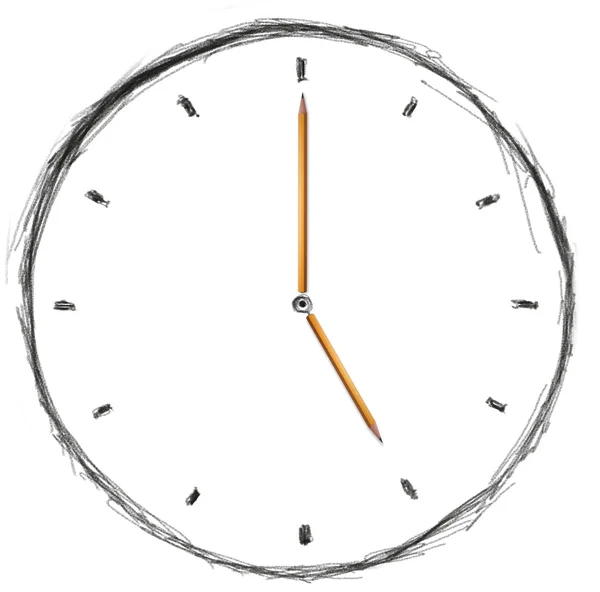 Relógio esboço — Fotografia de Stock