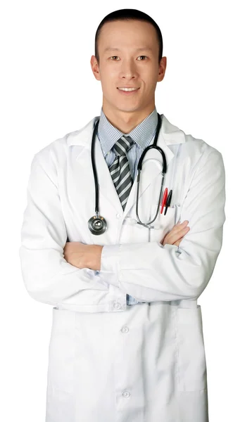 Doctor smiles at camera — Stock Photo, Image