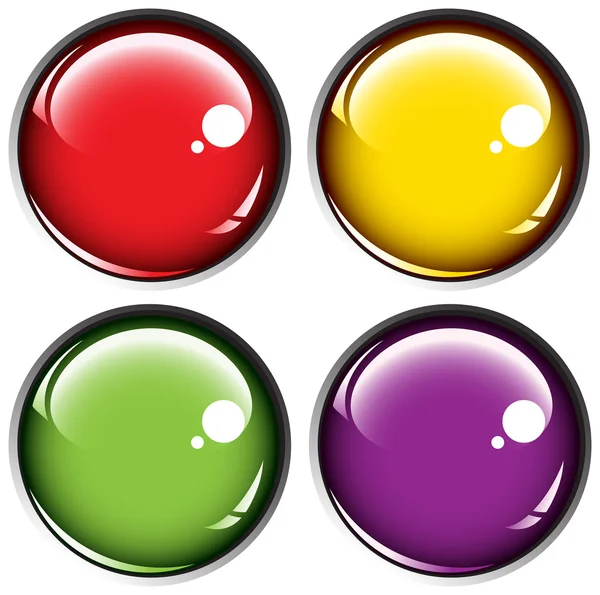 Цветные кнопки на сером фоне — стоковый вектор