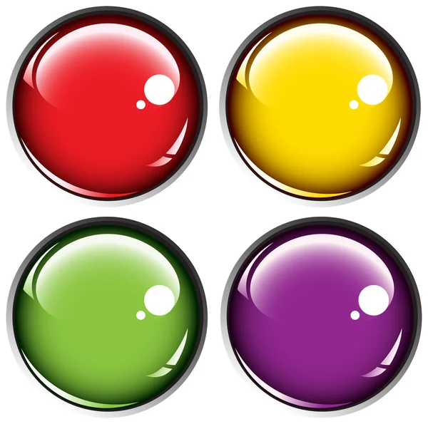 Boutons colorés sur fond gris — Image vectorielle