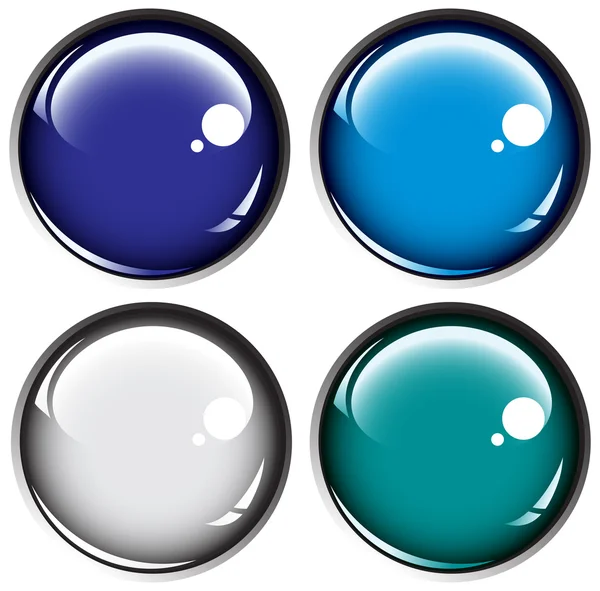 Botões coloridos no fundo cinza — Vetor de Stock