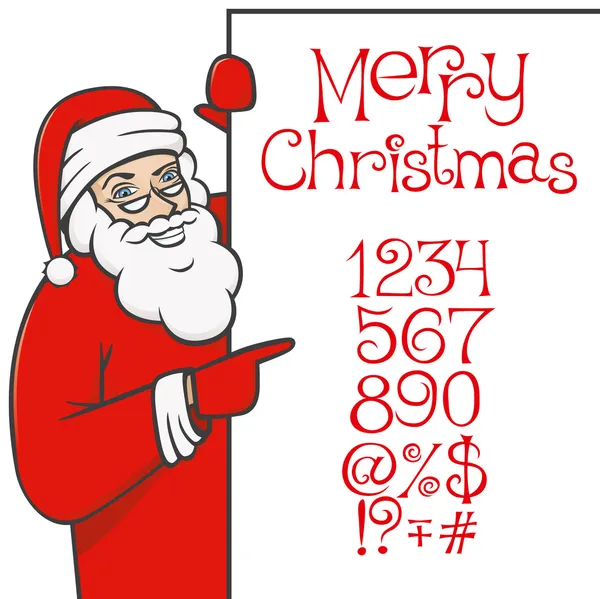 Santa claus with christmas alphabet — Stock Vector