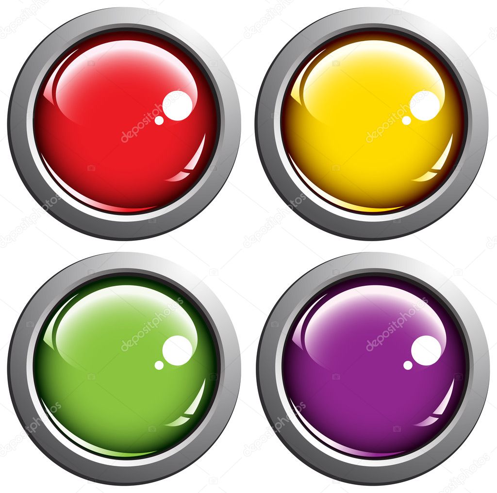 Colored buttons on gray background