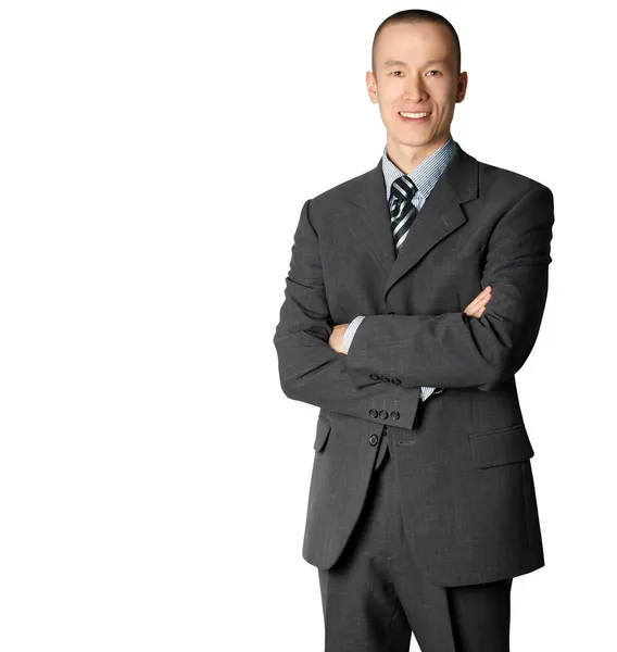 Sonriente hombre de negocios en traje Fotos de stock