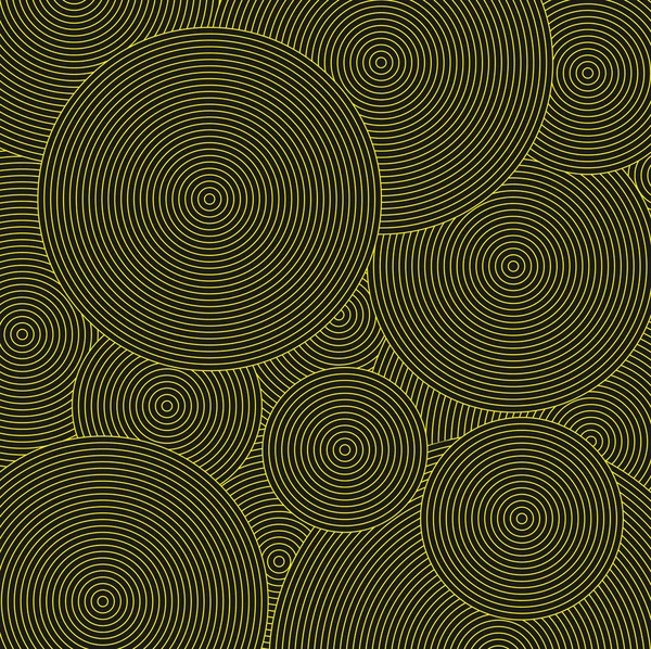 黒の上ベクトル抽象的な動的サークルの背景 — ストックベクタ