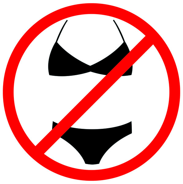 Vector naturism sign, means nude only, no textile