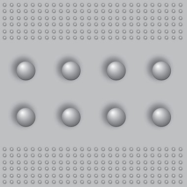 Vector steel pattern with bolts big and small clipart