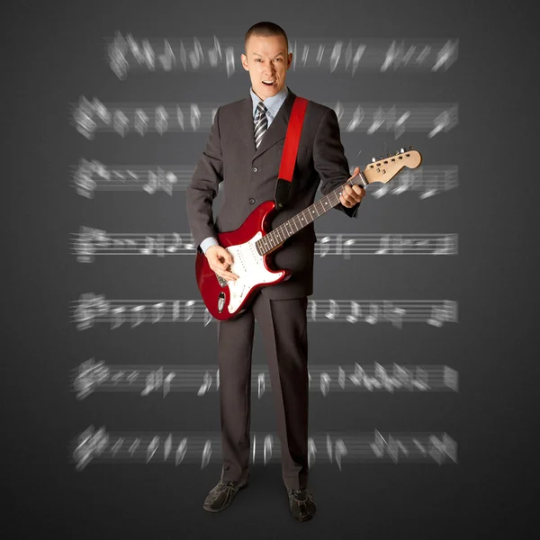 ギターのパンク男 — ストック写真