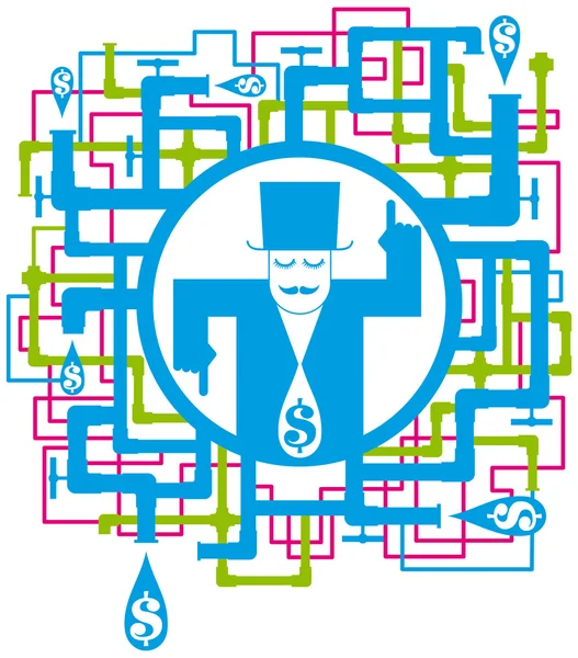 Imagem conceitual salvar a água —  Vetores de Stock