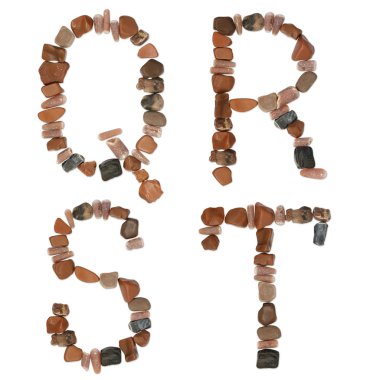 alfabe okyanus taş yakın çekim seti