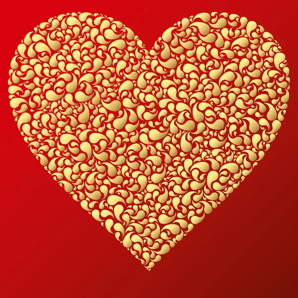 Glücklich valentine Hintergrund mit dekorativen Herzen — Stockvektor