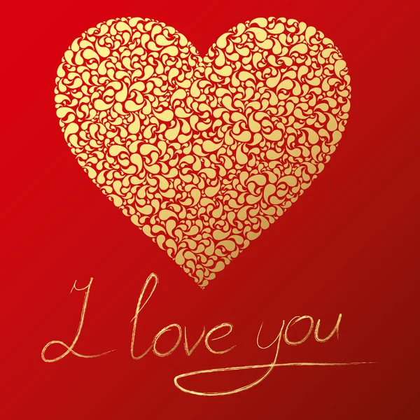 Feliz fondo de San Valentín con corazones decorativos — Vector de stock