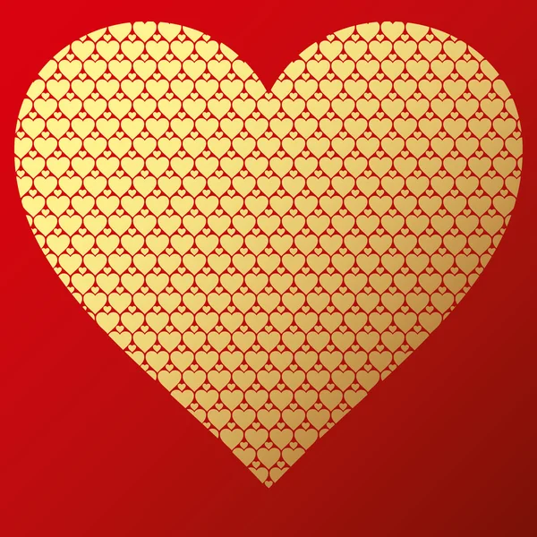 Glücklich valentine Hintergrund mit dekorativen Herzen — Stockvektor
