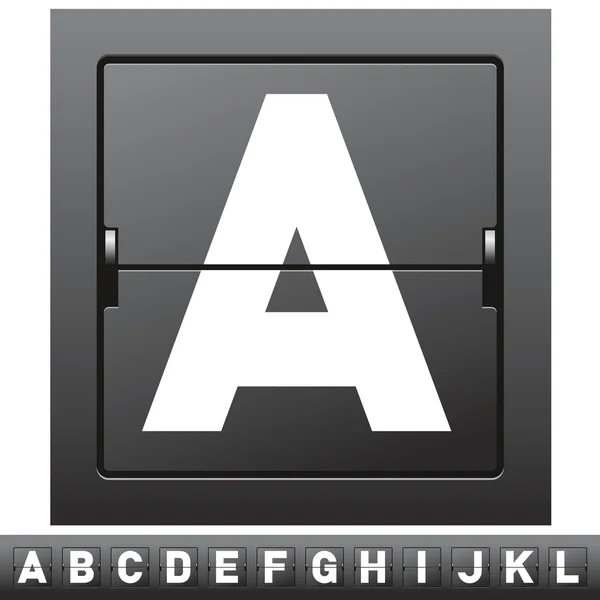 Alphabet tableau de bord mécanique — Image vectorielle