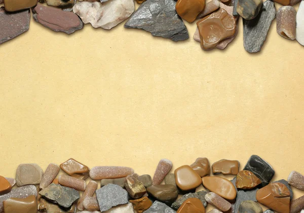 Background with stones and old paper 01 — Stock Photo, Image