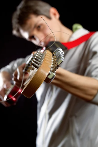 Masculino com guitarra — Fotografia de Stock
