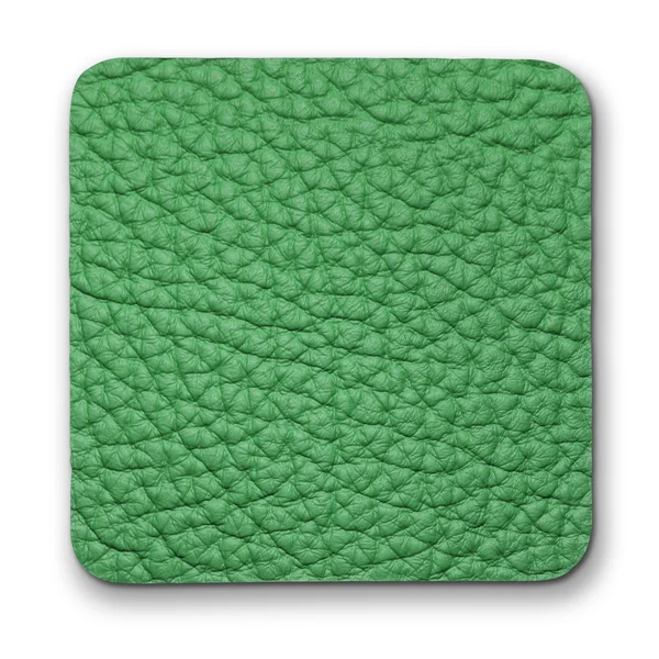 Piece of green leather — Stock Photo, Image