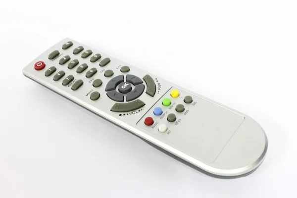 Télécommande TV isolée sur blanc — Photo