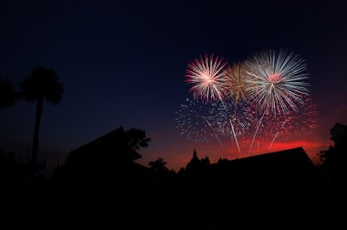 Fireworks kırsal Tayland.