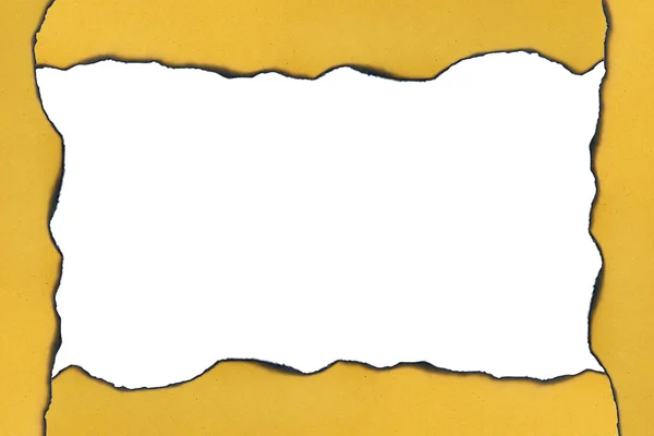 Žlutý papír zápis s místem pro text — Stock fotografie