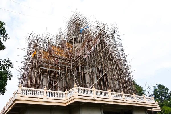 stock image Under construction temple