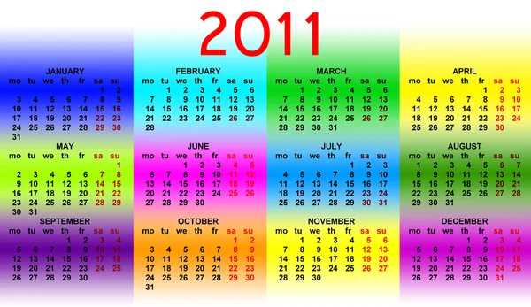 stock image Calendar for 2011