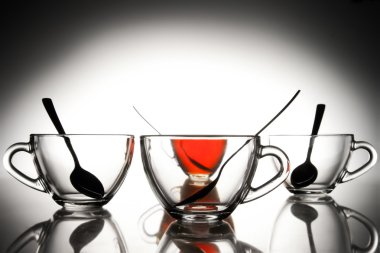 4 tea cups clipart
