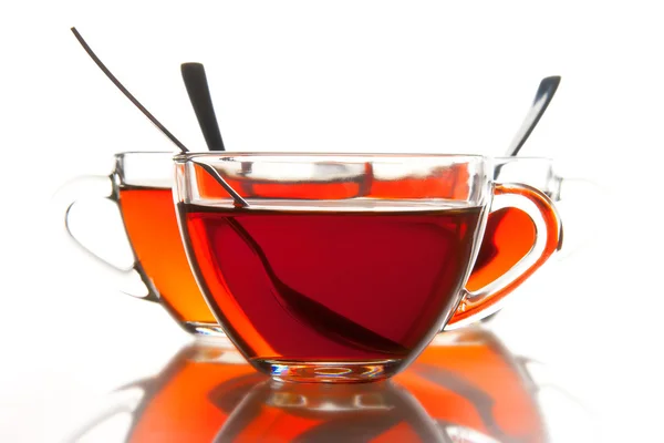 Tazze di tè e tè — Foto Stock