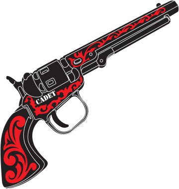 Old western gun clipart