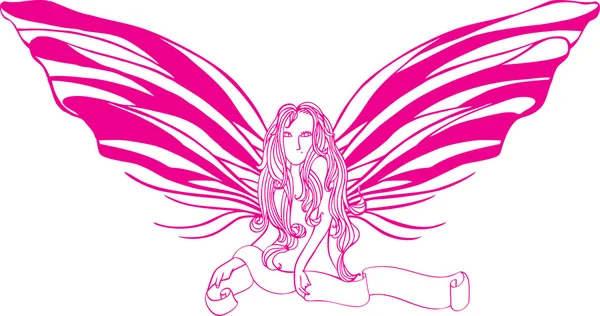 Papillon dame — Image vectorielle