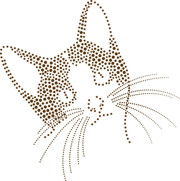 Tečkovaná kočka — Stockový vektor