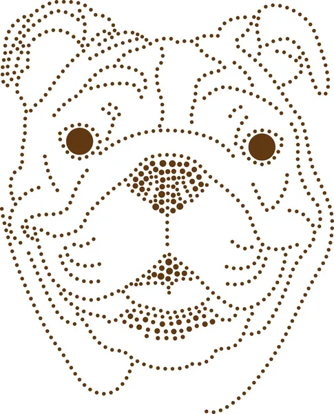 Bouledogue pointillé — Image vectorielle