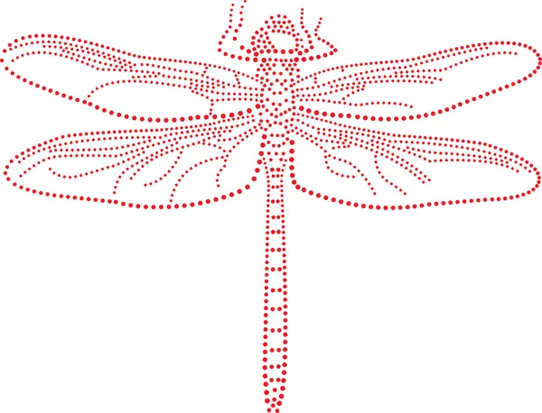 Gestippelde dragonfly — Stockvector