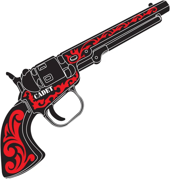 Gamla western pistol — Stock vektor