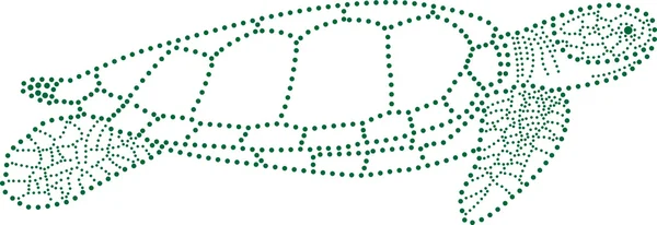 点線のウミガメ — ストックベクタ