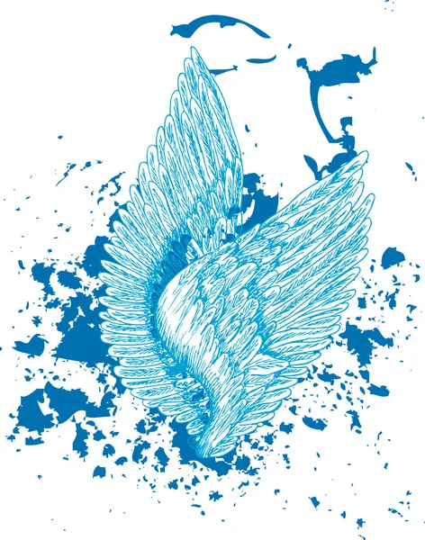 抽象的翅膀 — 图库矢量图片