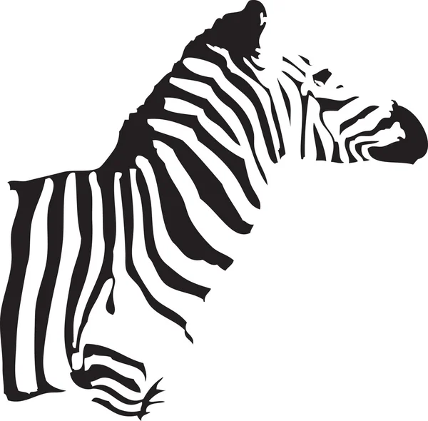 Silhuett av zebra — Stock vektor