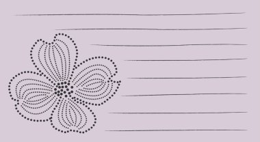 Dotted flower note clipart