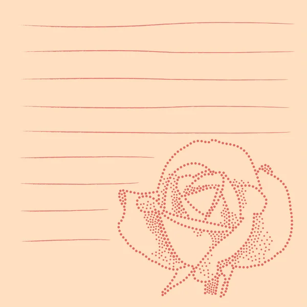 Note fleur pointillée — Image vectorielle