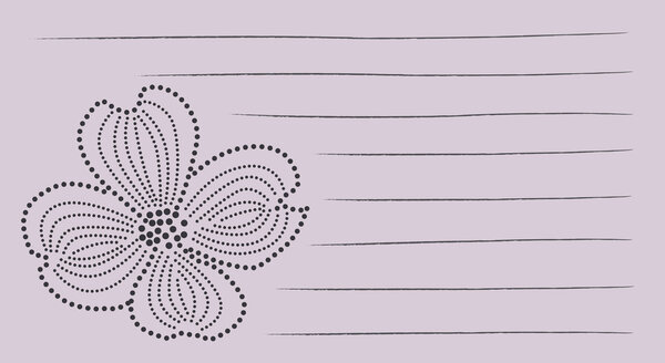 Dotted flower note
