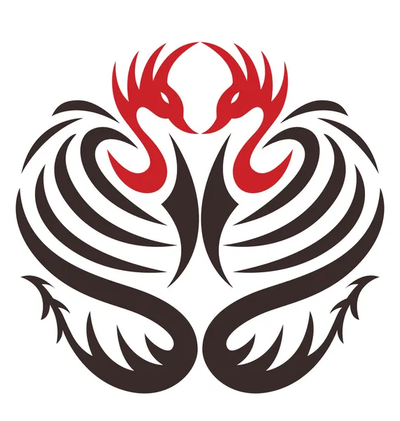 Phoenix tattoo — Stockvector